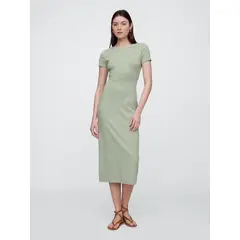 GAP - Vestido Mujer Midi Back Cutout Verde