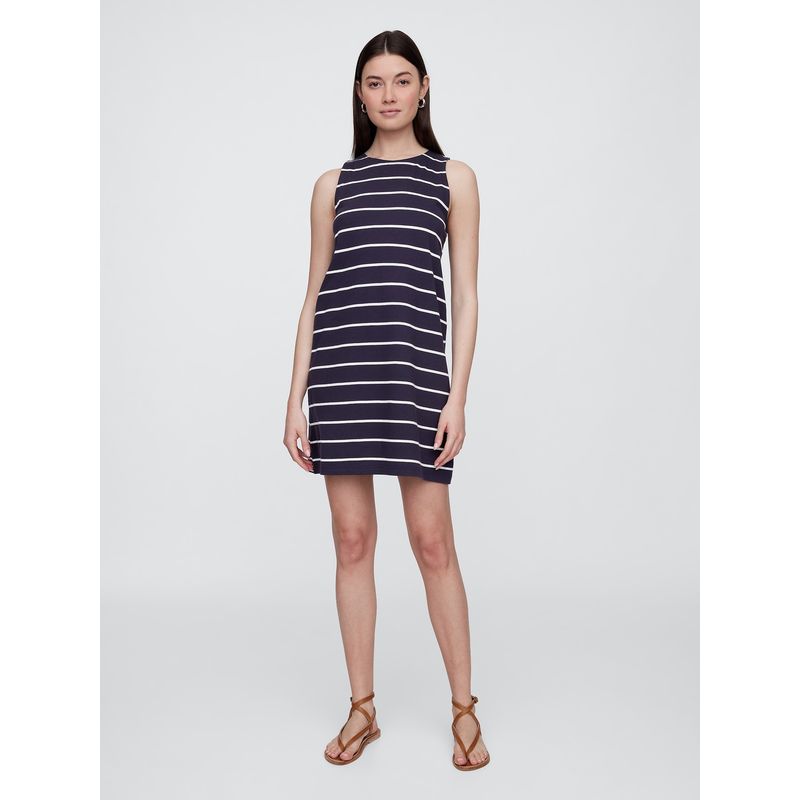 GAP - Vestido Mujer Mini Knit Stripe Azul marino Gap