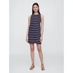 GAP - Vestido Mujer Mini Knit Stripe Azul marino