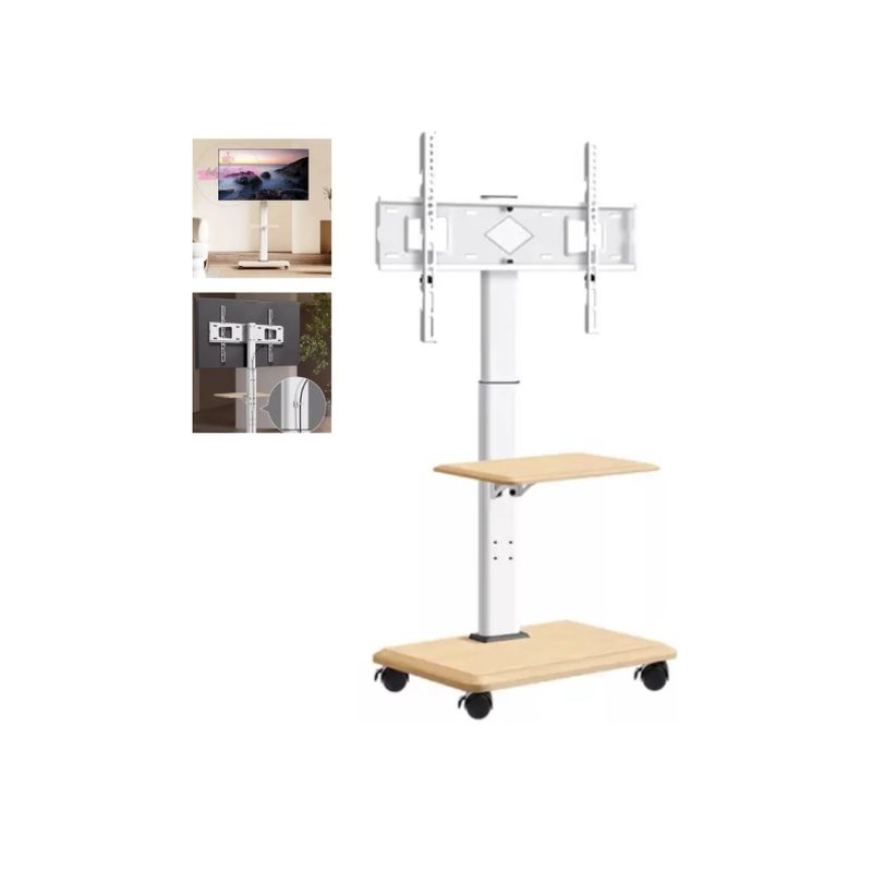 GENERICO - SOPORTE PARA TV MOVIBLE RODANTE DE 32 A 75 BLANCO