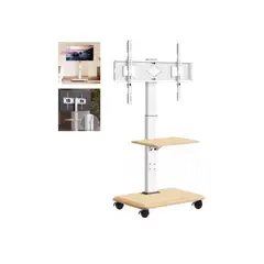 GENERICO - SOPORTE PARA TV MOVIBLE RODANTE DE 32 A 75 BLANCO