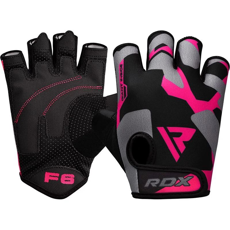 RDX - Guantes de levantamiento de pesas para gimnasio RDX F6 de color rosa Talla  M