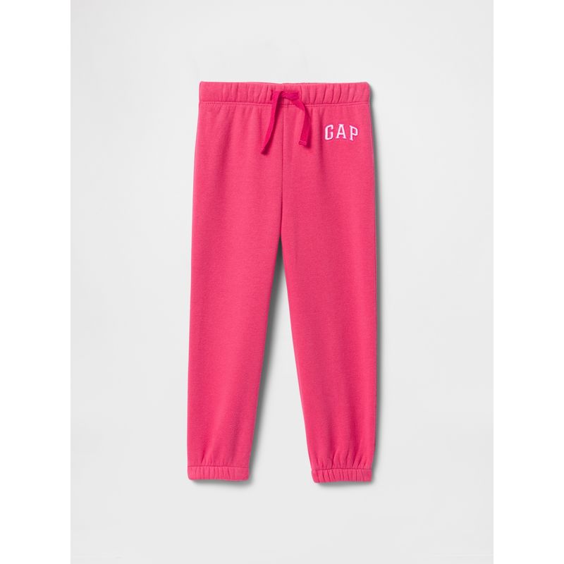 GAP - Pantalón De Buzo Toddler Niña Logo Pull-On Liso Rosado Gap