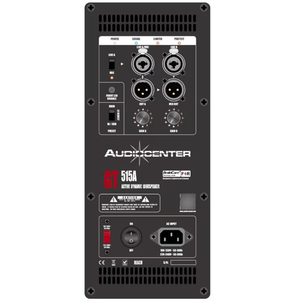 GENERICO - Parlante Activo De Rango Completo DSP Audio Center GT-515A