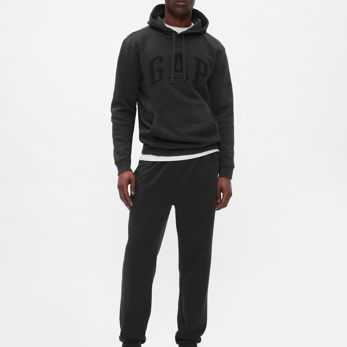 GAP - Pantalón De Buzo Hombre Logo Negro Gap