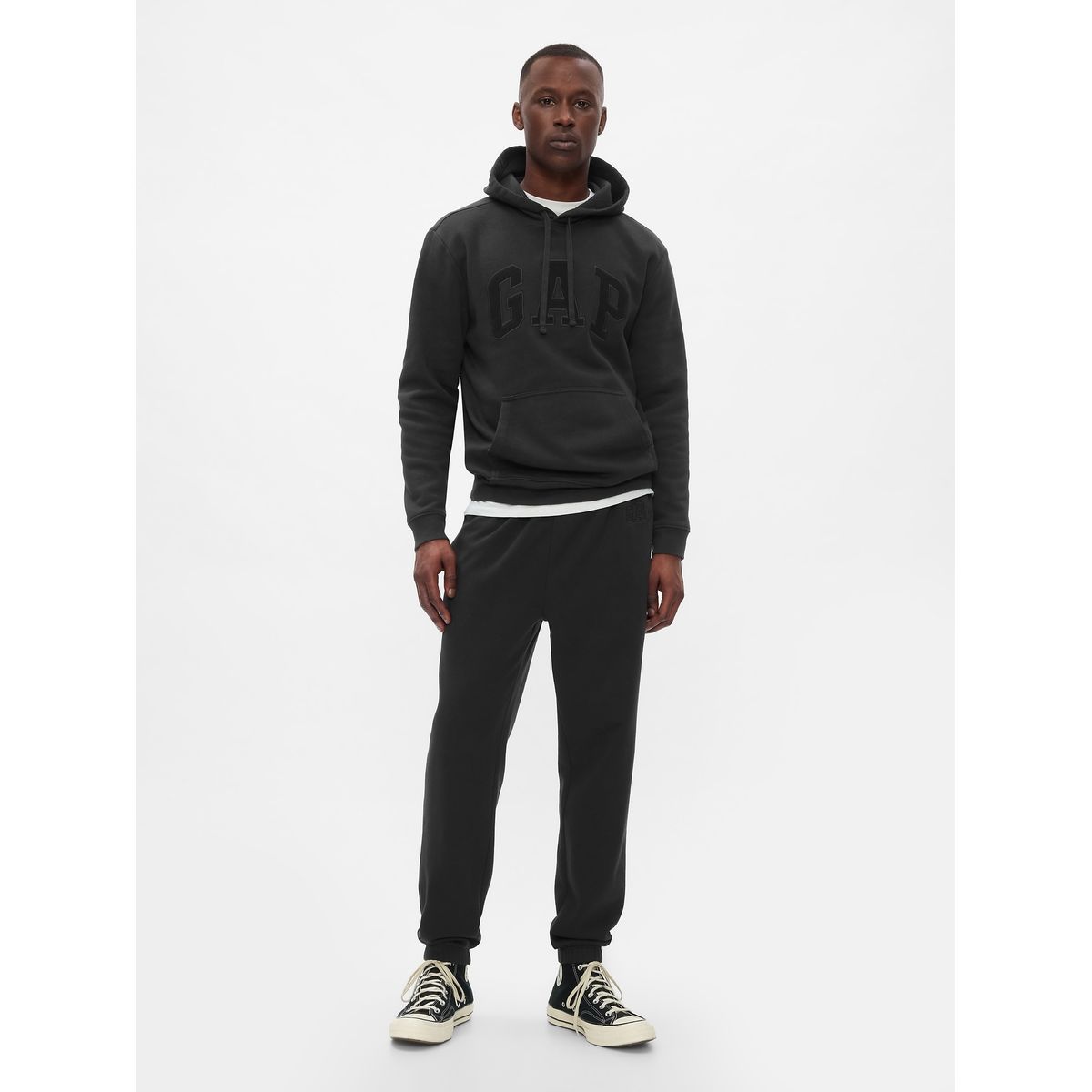 GAP - Pantalón De Buzo Hombre Gap Clásico Logo Negro