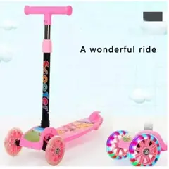 CARIBEE - Scoorter 3 Ruedas con Luces para Niños Rosado