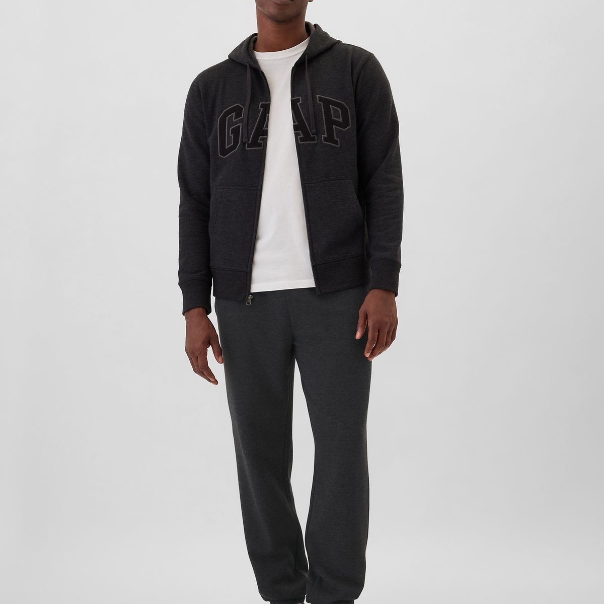 GAP - Pantalón De Buzo Hombre Gap Logo Gris