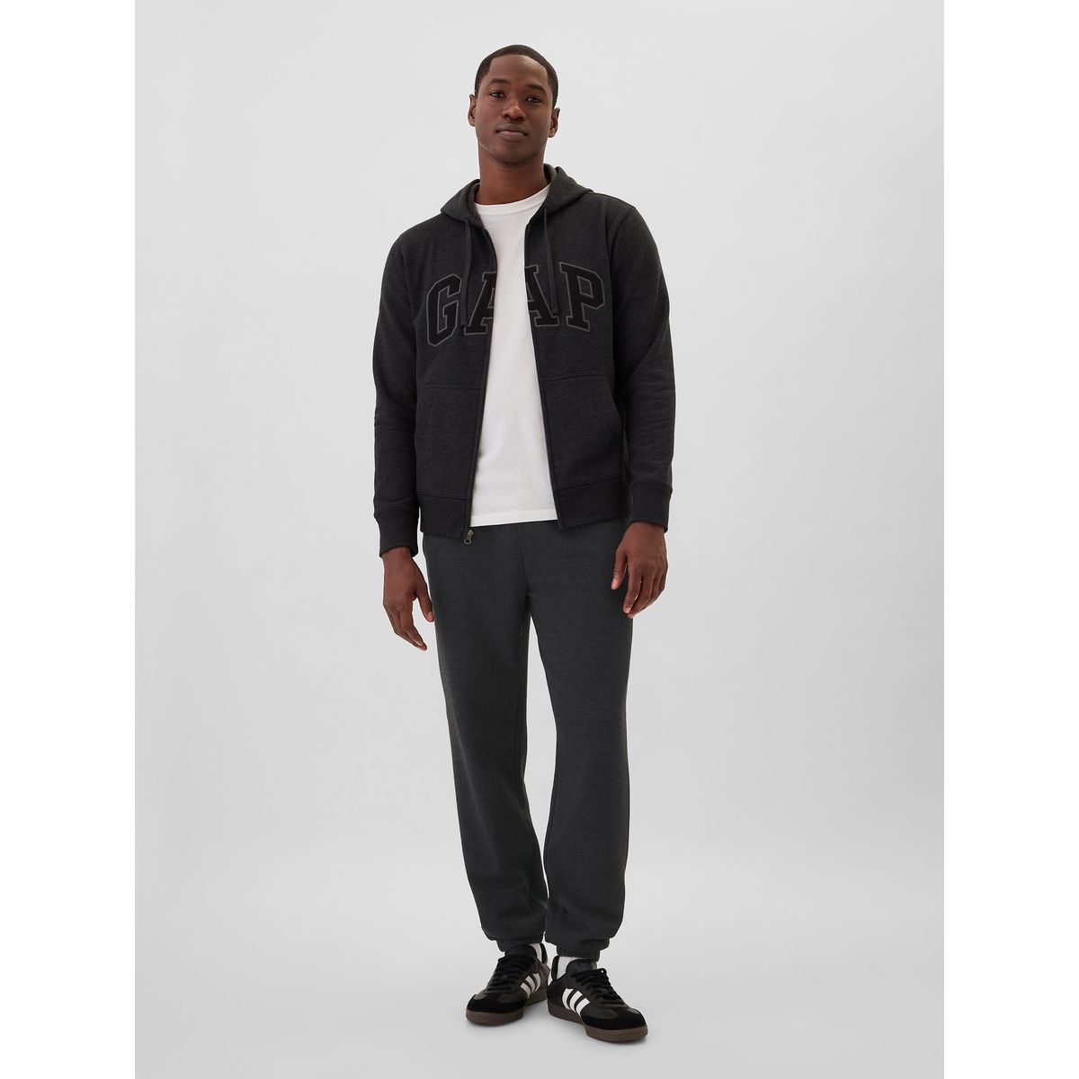 GAP - Pantalón De Buzo Hombre Gap Logo Gris