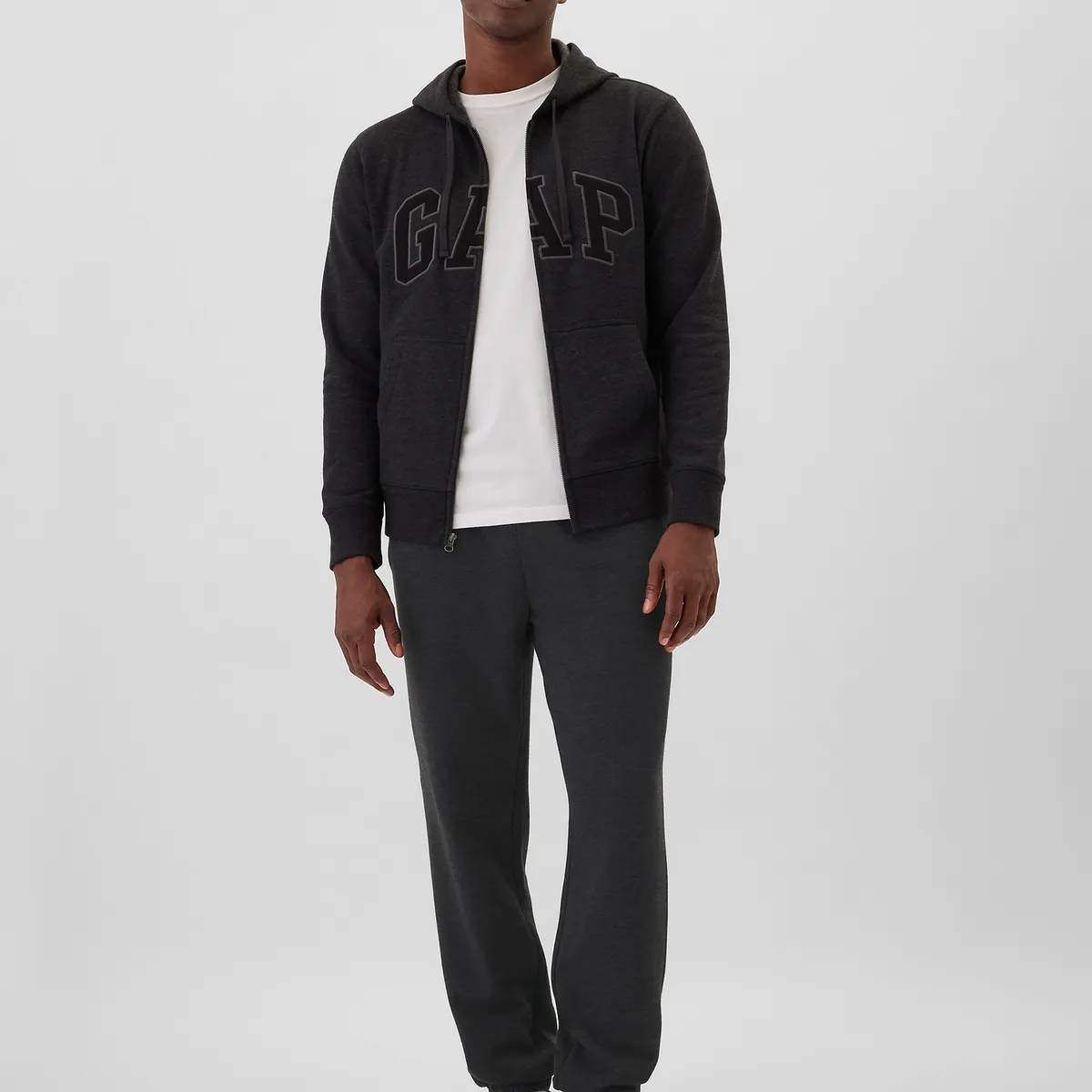 GAP - Pantalón De Buzo Hombre Logo Gris Gap