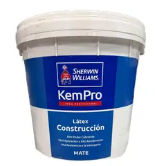 SHERWIN WILLIAMS - LATEX KEM PRO CONSTRUCCION GRIS TINETA