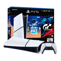 SONY - PS5 Slim Edición Digital + Juego Astro Bot + Gran Turismo 7