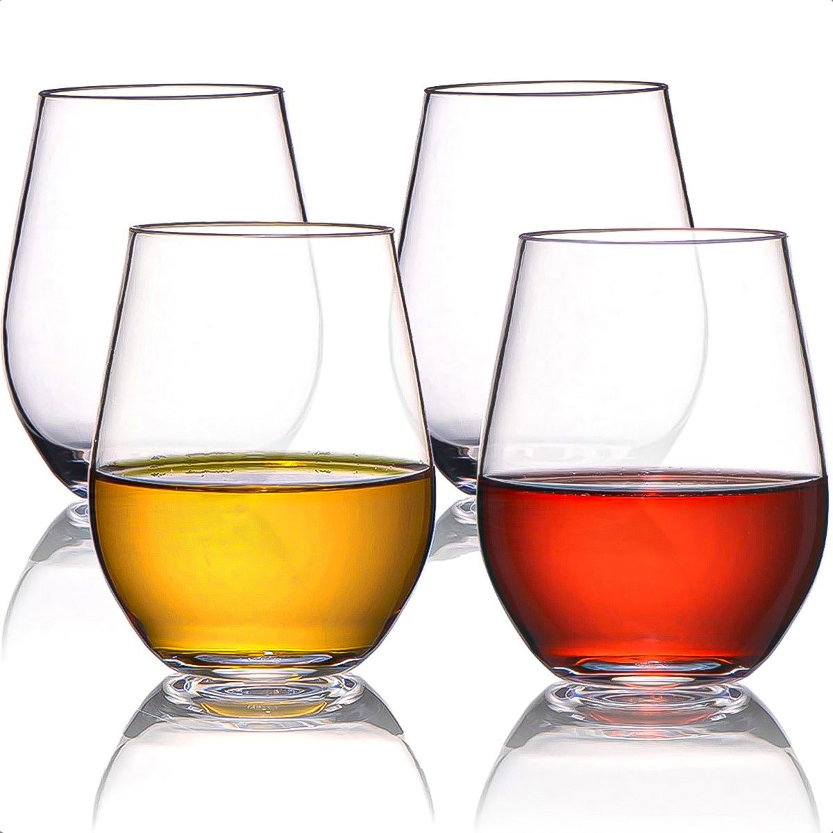 Vaso Wayu Set 4 Vasos Vidrio Vasos Redondos Vidrio Wayu, marca WAYU - Foto Principal