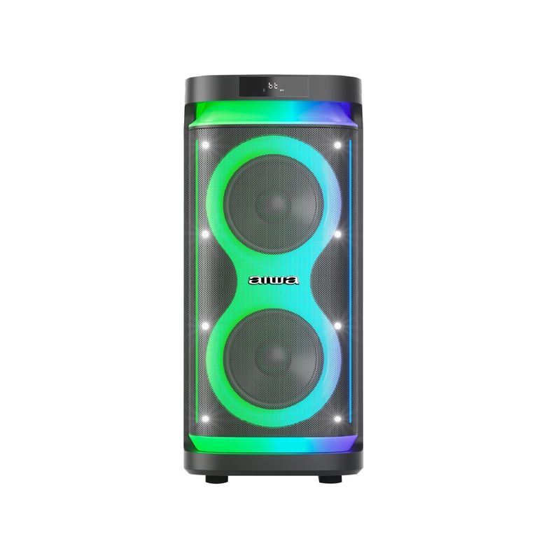 AIWA - Parlante Bluetooth Portatil Aiwa Karaoke Tws Led Aw-poh5d Negro