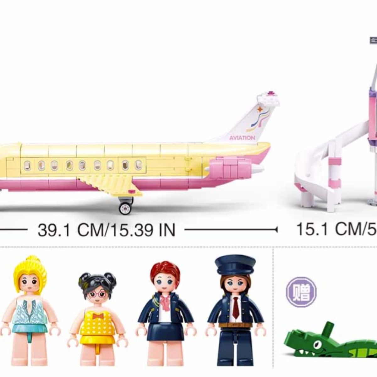 SLUBAN - Avión de Transporte de Pasajeros Jetgirl compatible Lego