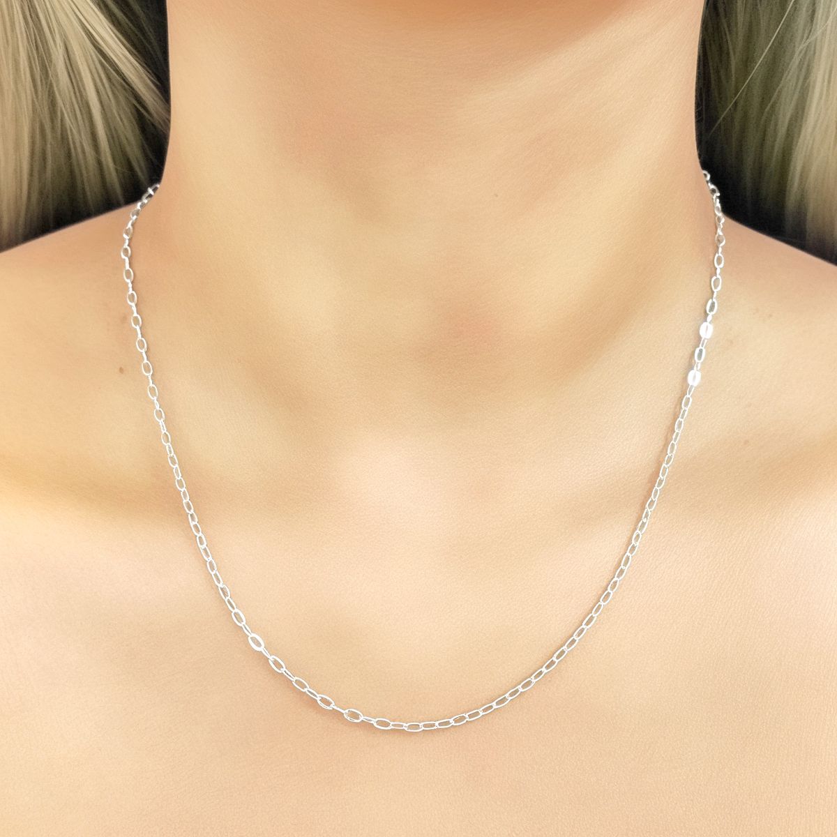 COGGIOLA - Cadena Eslabón 45cm Plata Fina 925