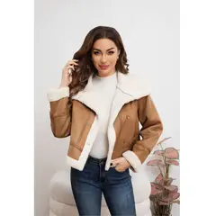 MPROPIA - Chaqueta Mujer Tipo Piloto Cruzada Botones Forro Interior Chiporro 7043