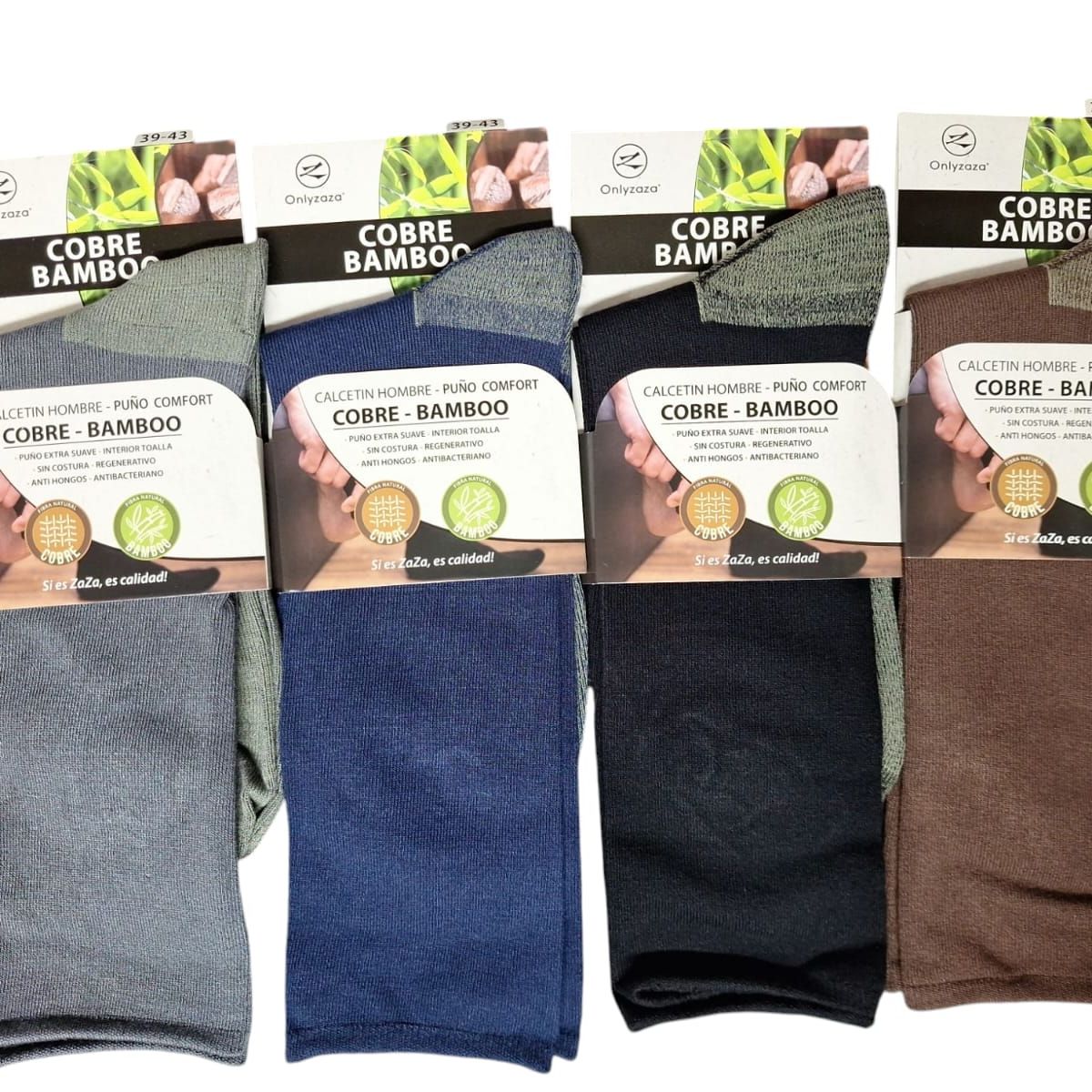 GARSIL - 12 Pares De Calcetines De Vestir Con Fibra Cobre y Bambú Para Hombre
