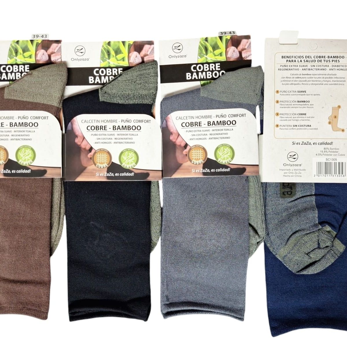 GARSIL - 12 Pares De Calcetines De Vestir Con Fibra Cobre y Bambú Para Hombre