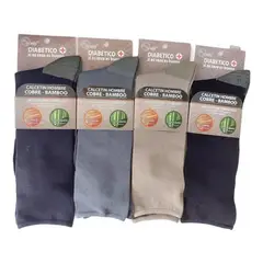 GARSIL - 12 Pares De Calcetines De Vestir Con Fibra Cobre y Bambú Para Hombre