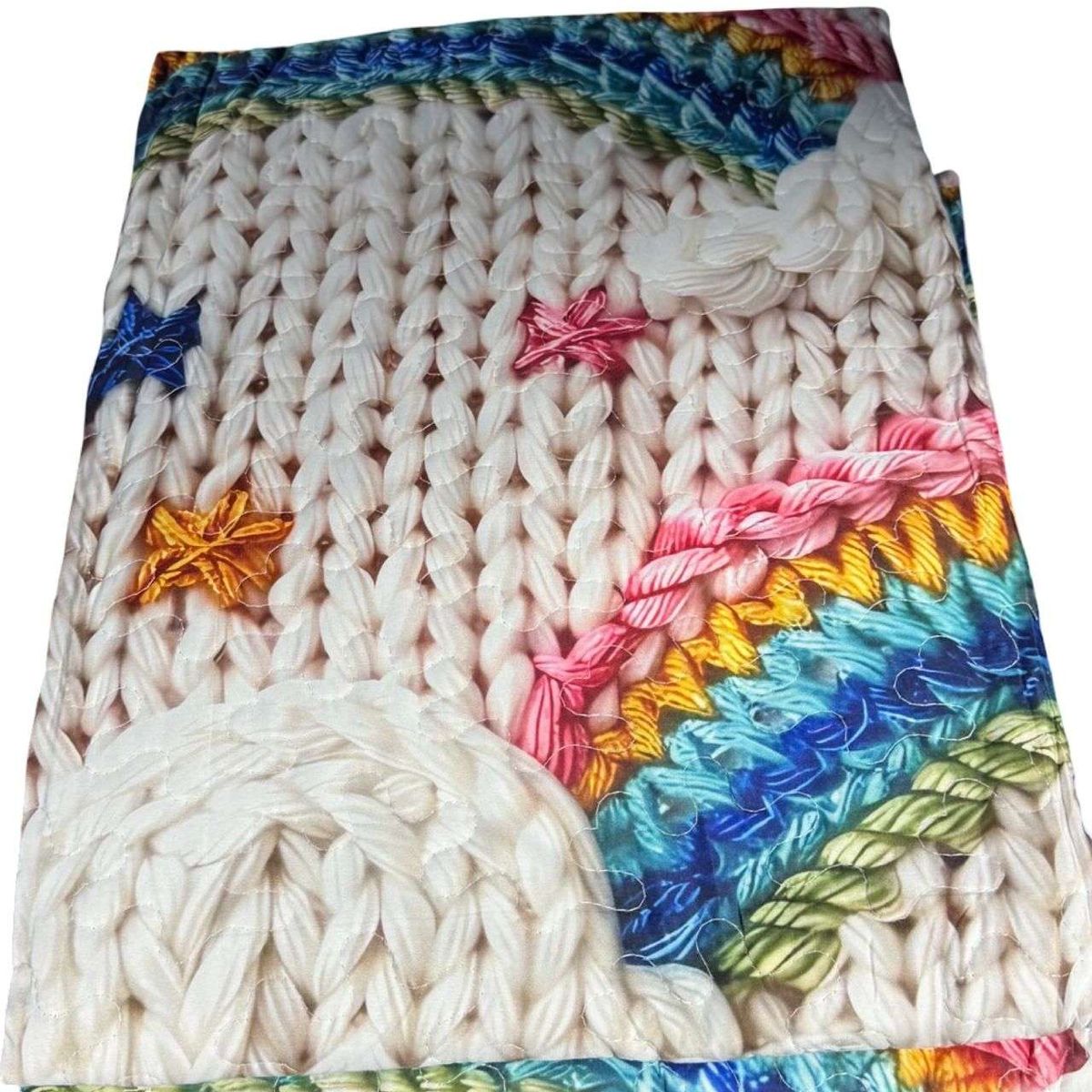 GENERICO - CUBRECAMA QUILT DE VERANO NIÑA NIÑO INFANTIL ARCOIRIS
