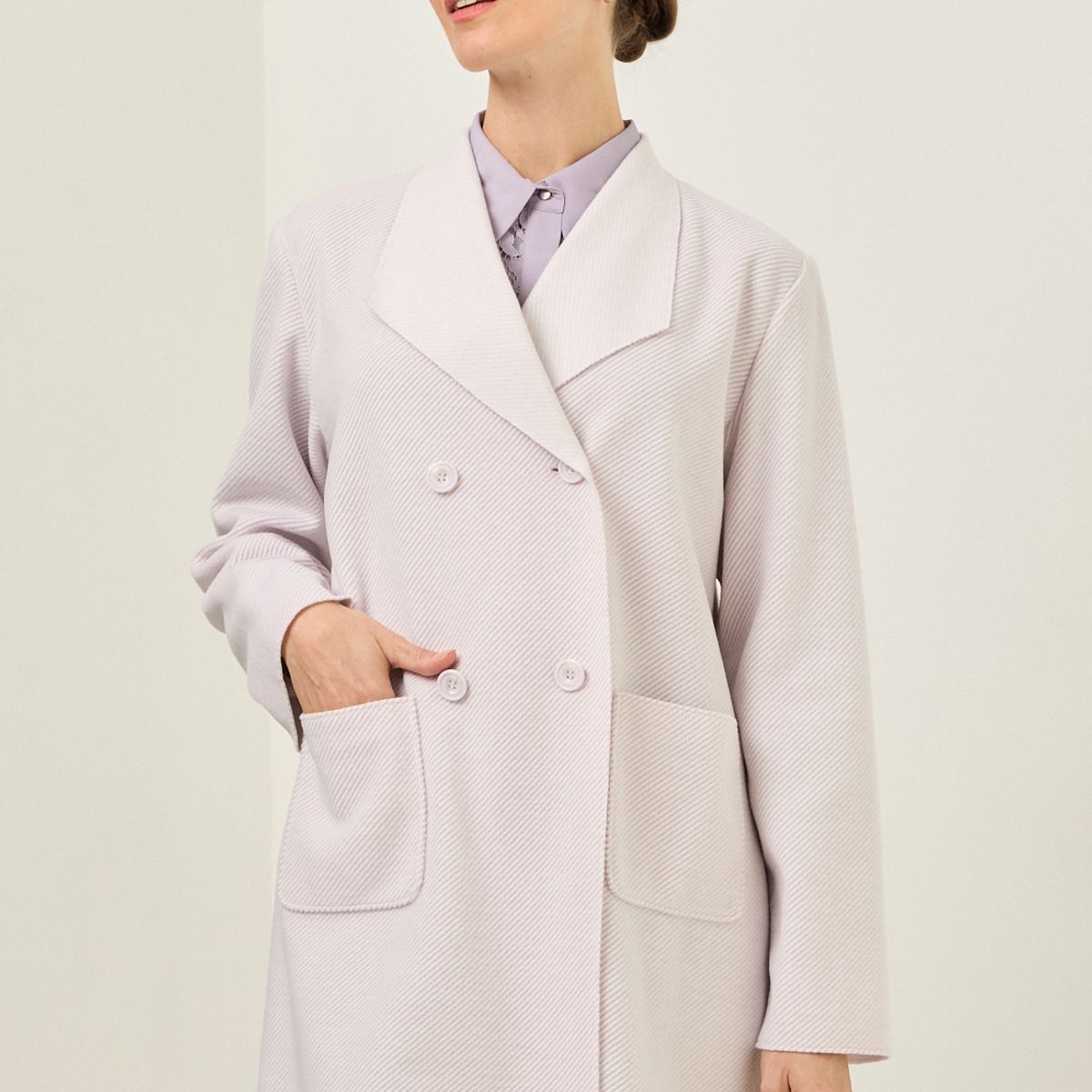 MA GRIFFE - Chaqueton Lila Medio Mujer Magriffe