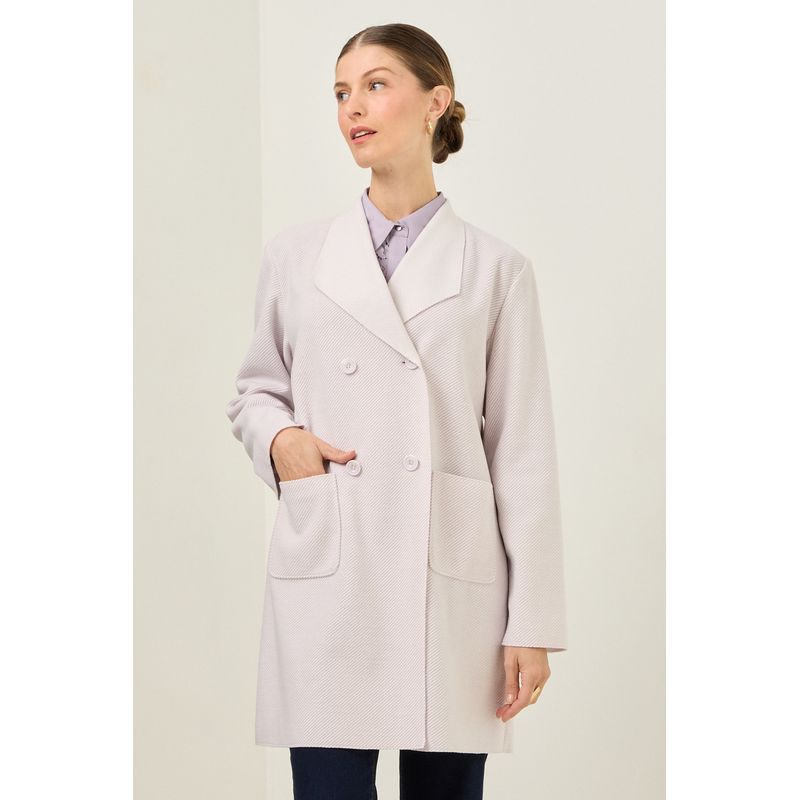 MA GRIFFE - Chaqueton Lila Medio Mujer Magriffe