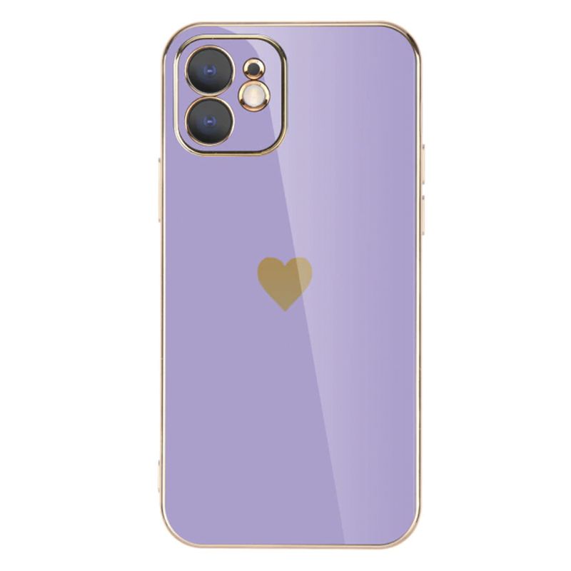 GENERICO - Carcasa Corazones Para iPhone 13 / 14 Lila