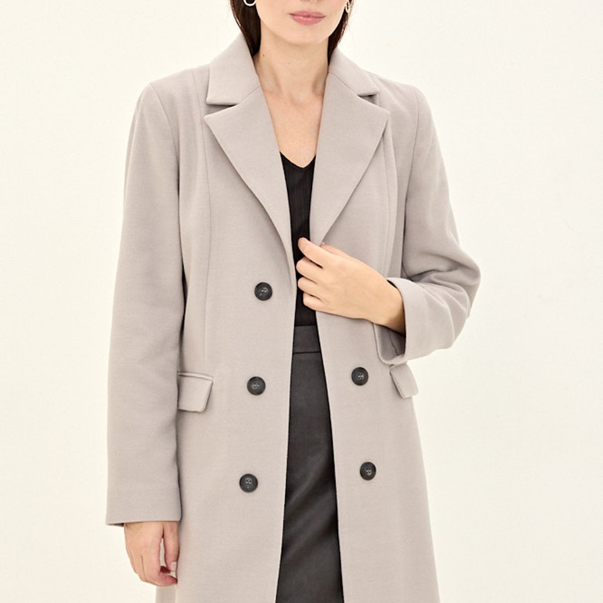 MA GRIFFE - Chaqueton Gris Mujer Ma Griffe