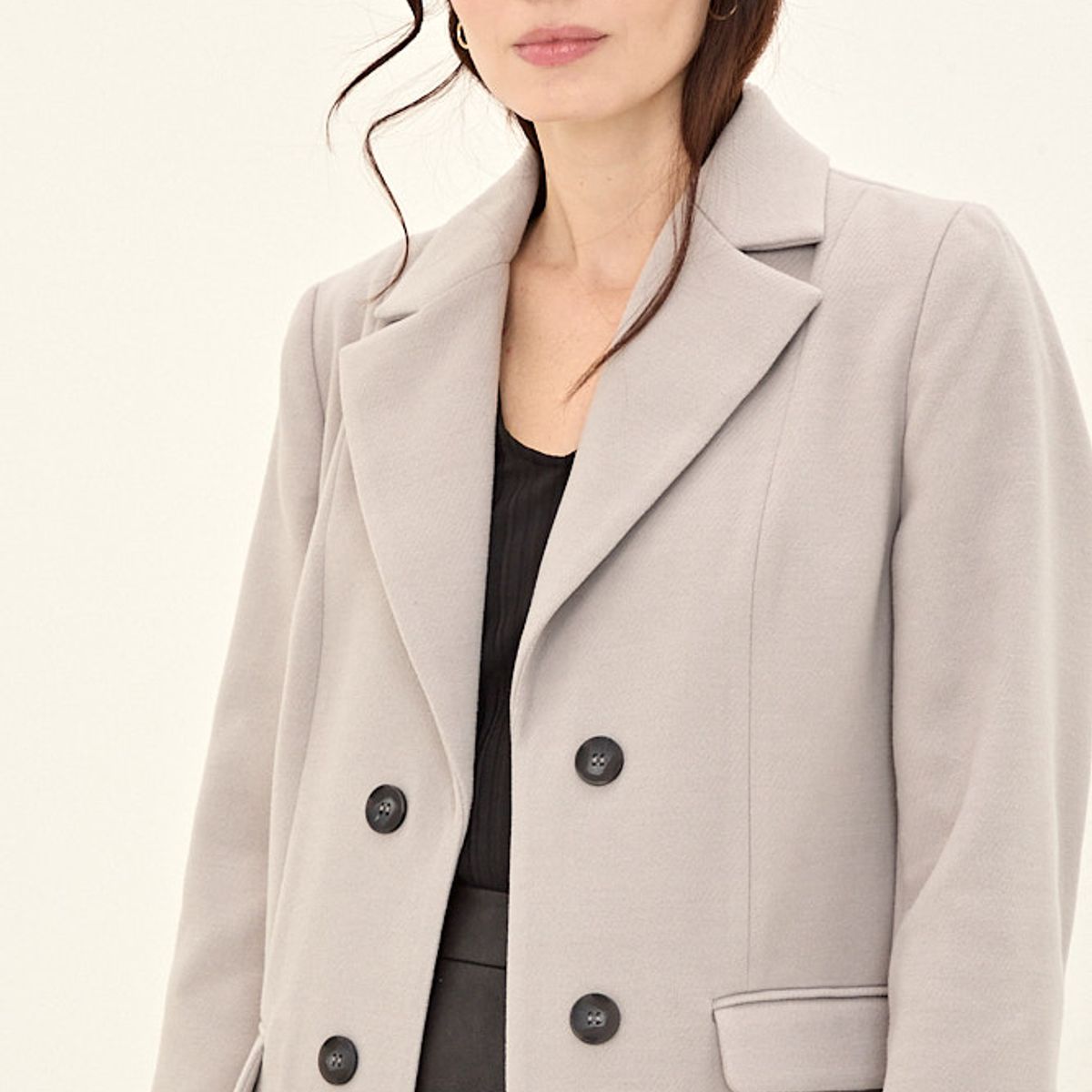 MA GRIFFE - Chaqueton Gris Mujer Ma Griffe