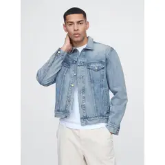 GAP - Chaqueta Hombre Denim Icon Azul
