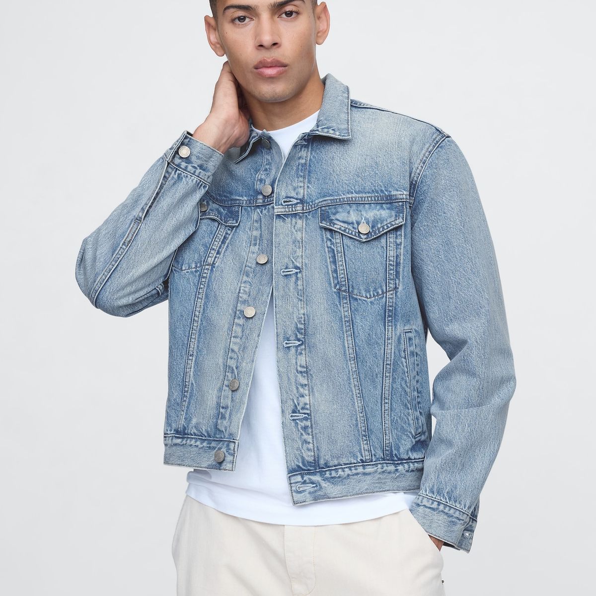 GAP - Chaqueta Hombre Denim Icon Azul Gap