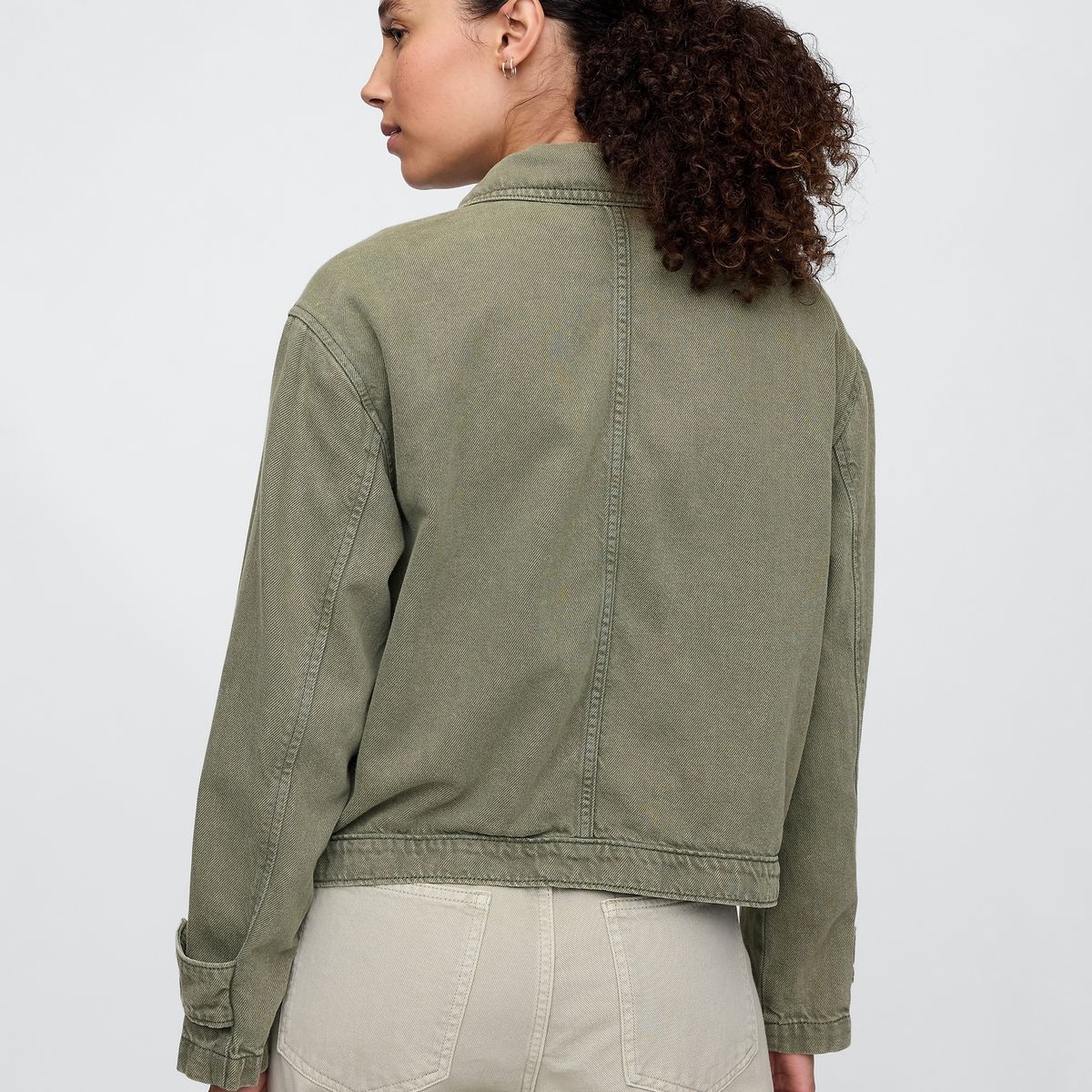 GAP - Chaqueta Mujer Gap Denim Color Utility Verde