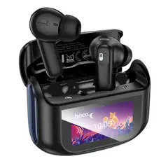 HOCO - Audífonos EQ21 Negro TWS ANC+ENC y pantalla LED 35h autonomía