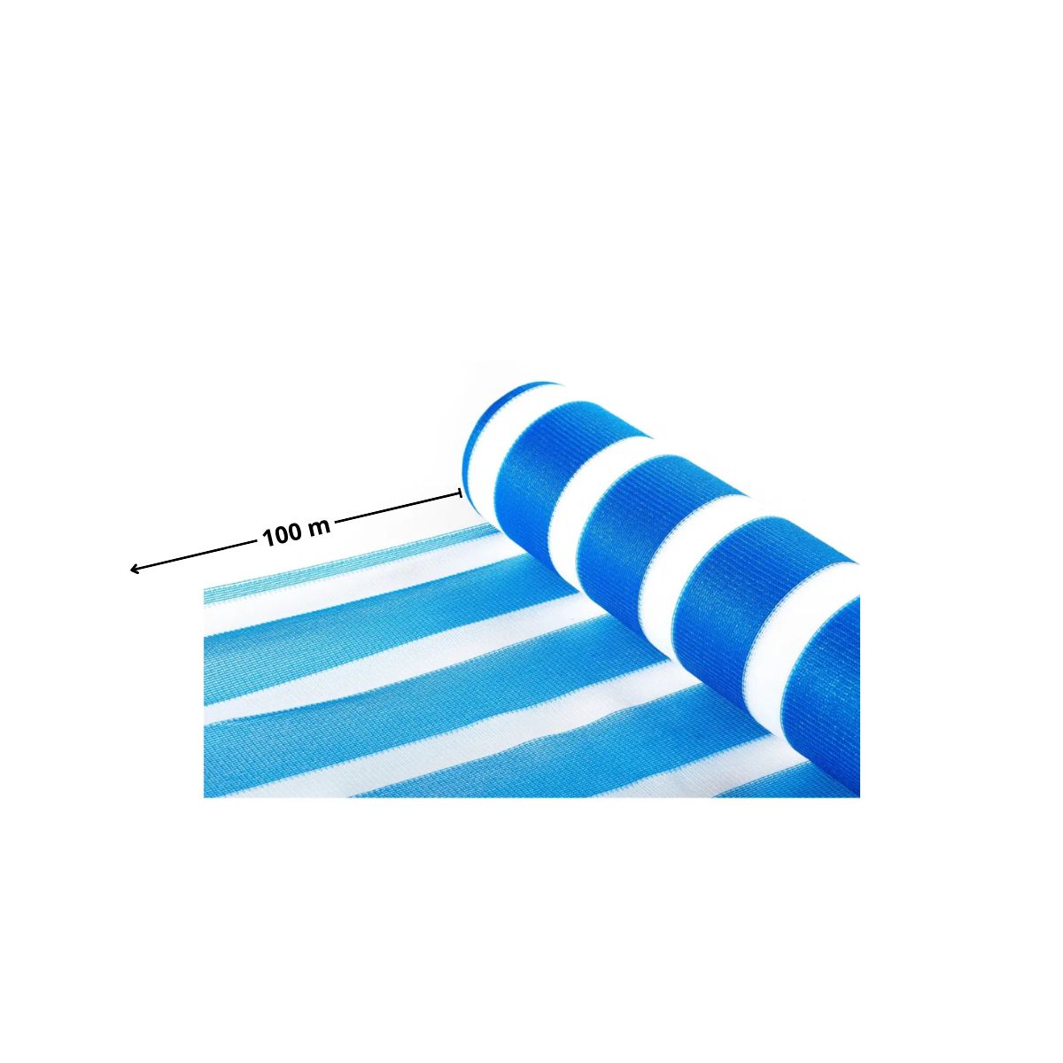 GENERICO - Malla Cerco Raschel Rollo 100mt azul blanco 80%x2.10mt