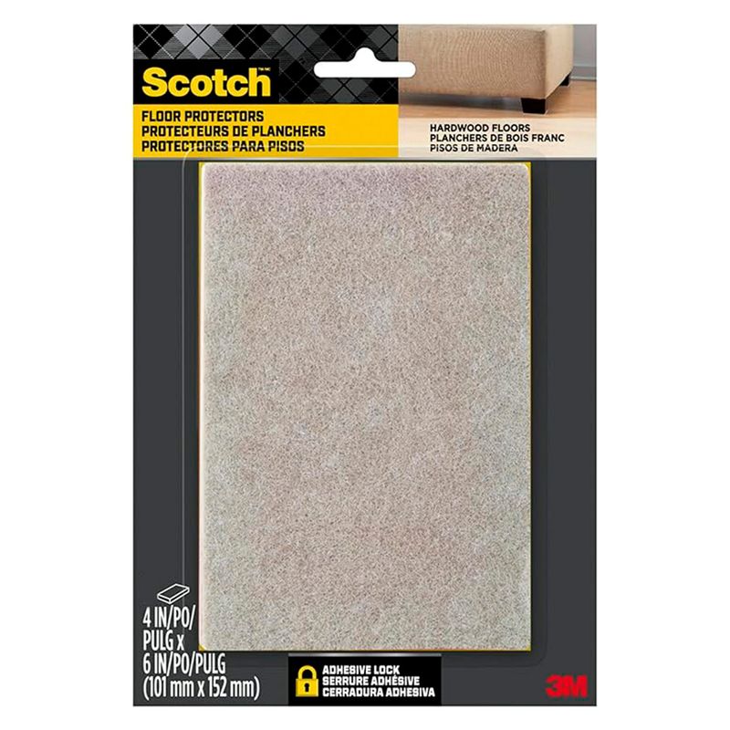3M - Protector de fieltro piso madera 4 unidades scotch 3m