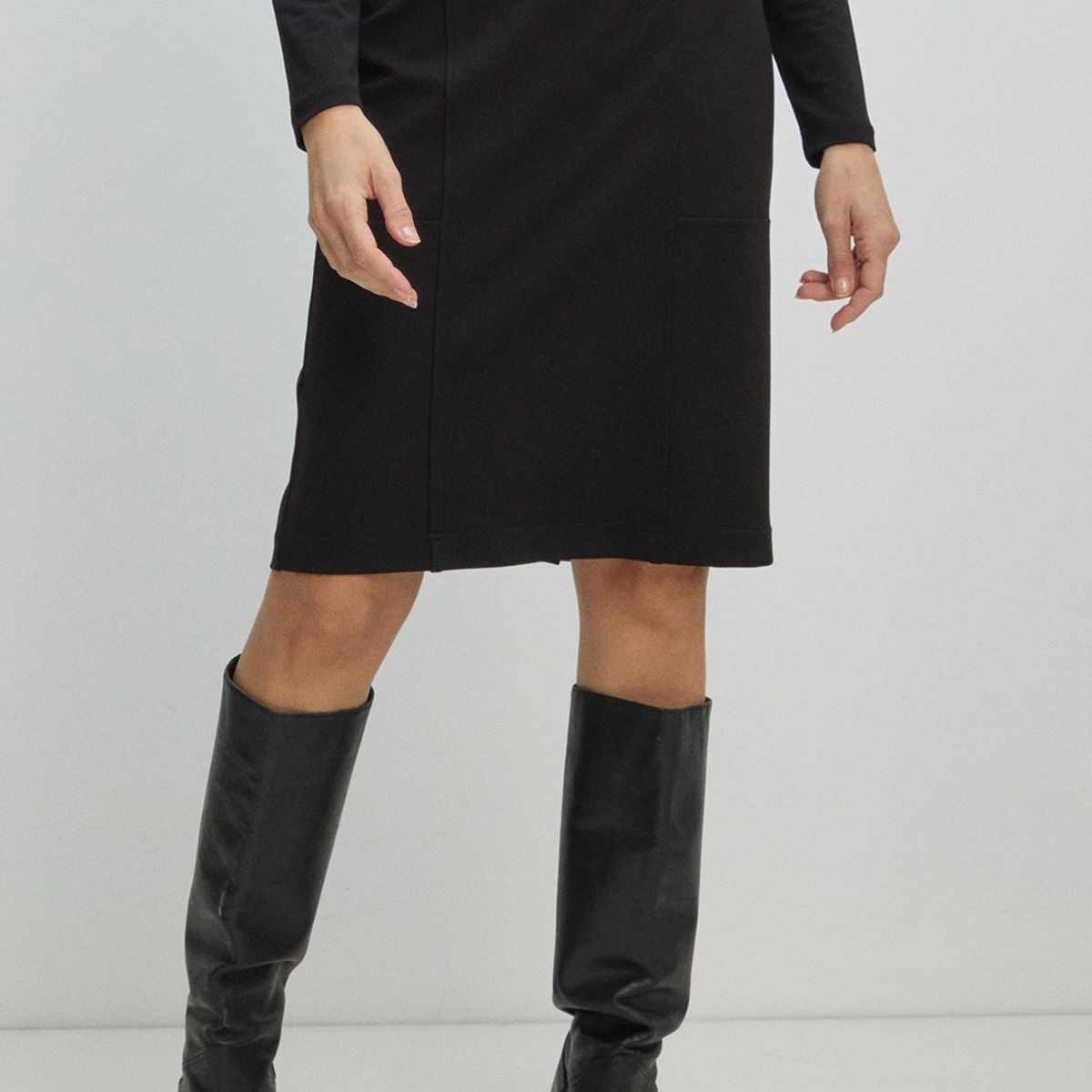 MA GRIFFE - Falda Larga Mujer Negro Magriffe