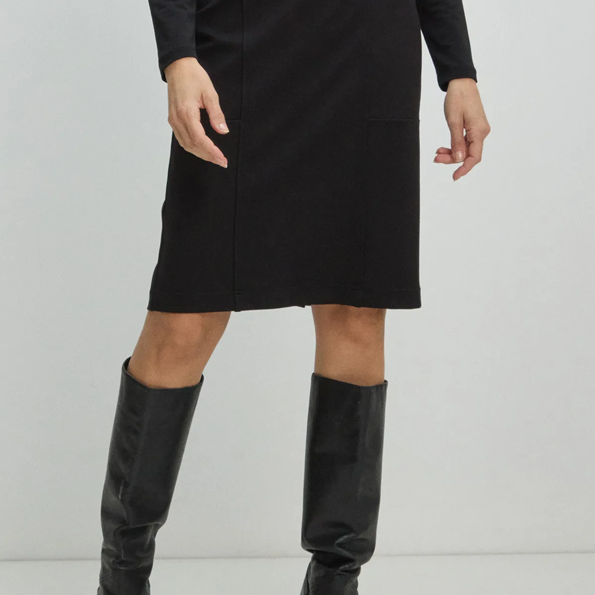 MA GRIFFE - Falda Larga Mujer Negro Magriffe