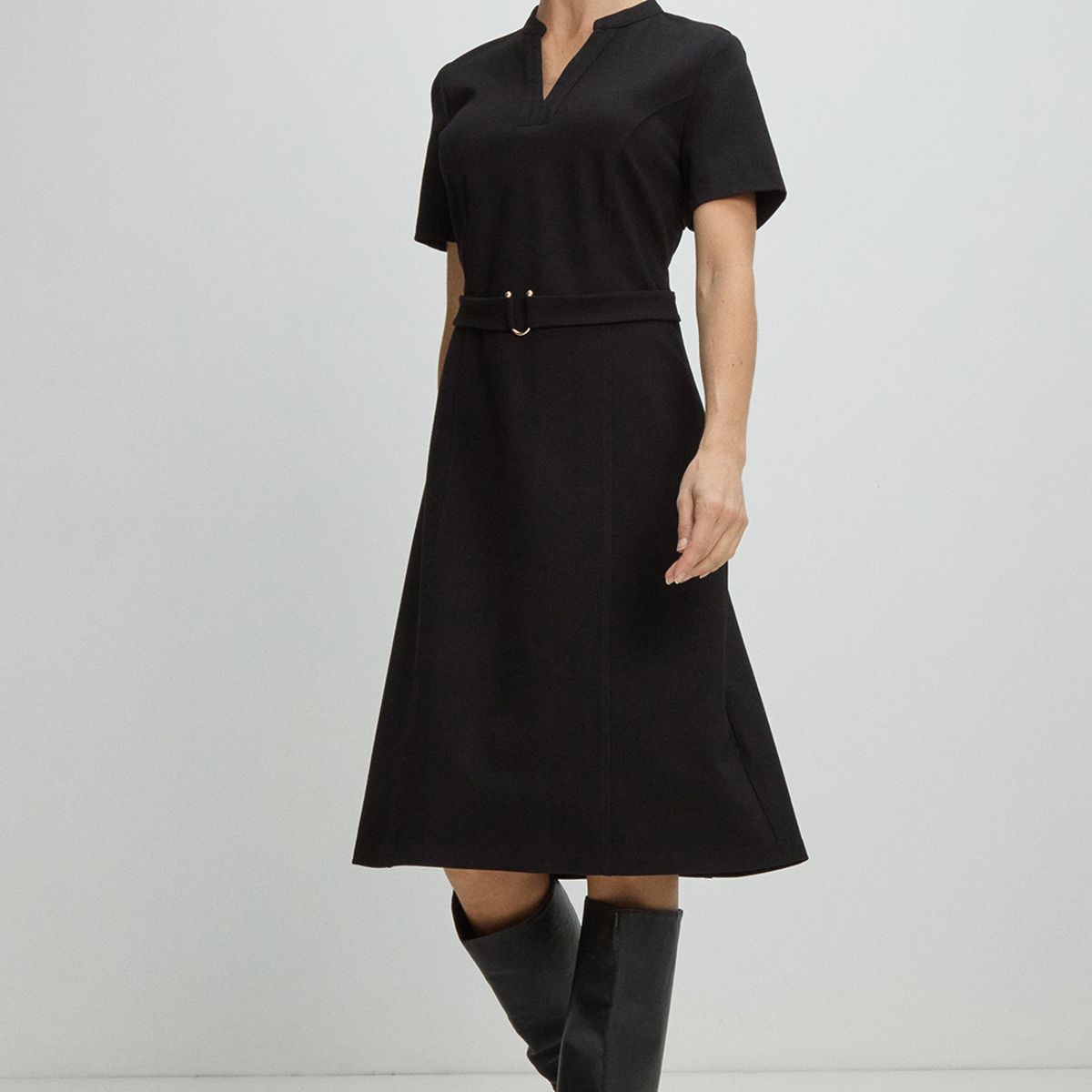 MA GRIFFE - Vestido Largo Mujer Negro Magriffe