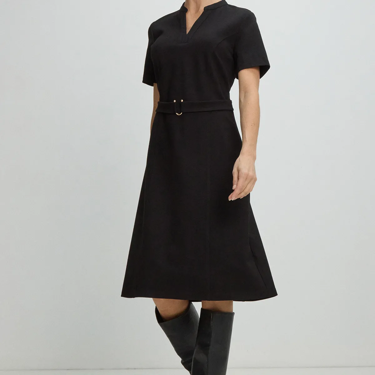 MA GRIFFE - Vestido Largo Mujer Negro Magriffe