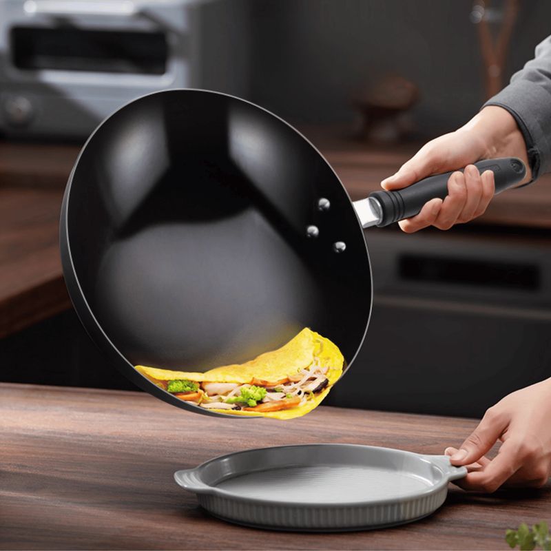 HOMESTAR - Wok Antiadherente con Mango - 34 cm