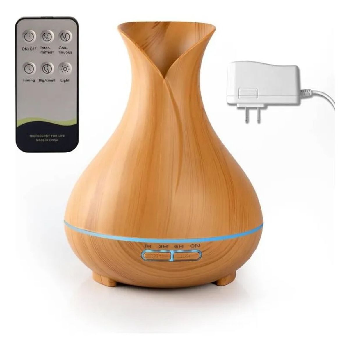 GENERICO - Humidificador Ultrasónico 500ml Con Control Remoto Claro