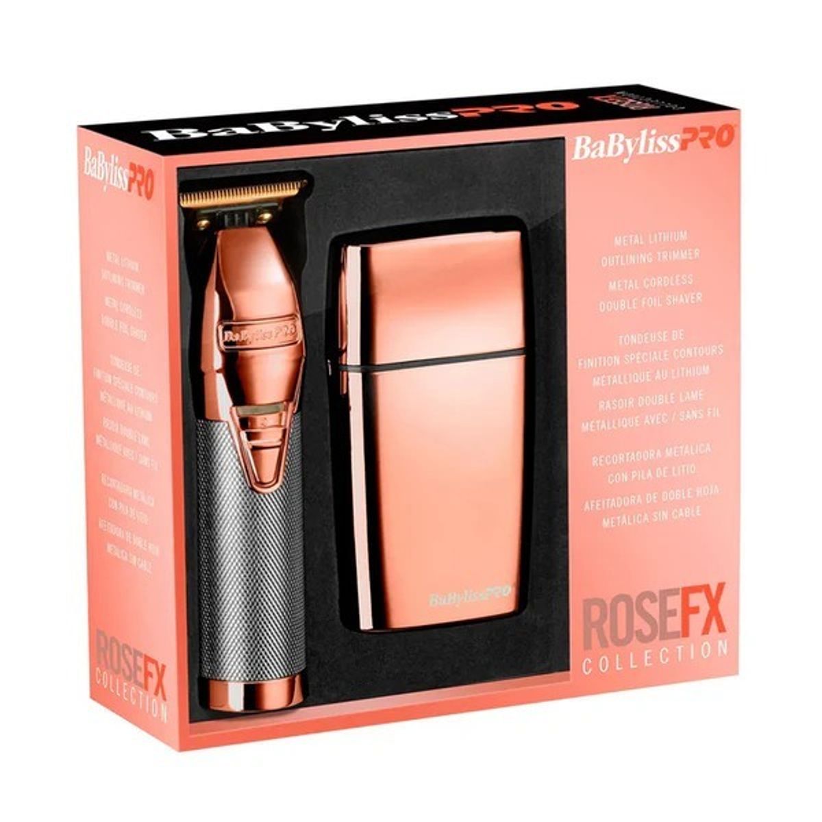 BABYLISS PRO - Kit Trimmer y Shaver Collection FX Rose Gold 2und