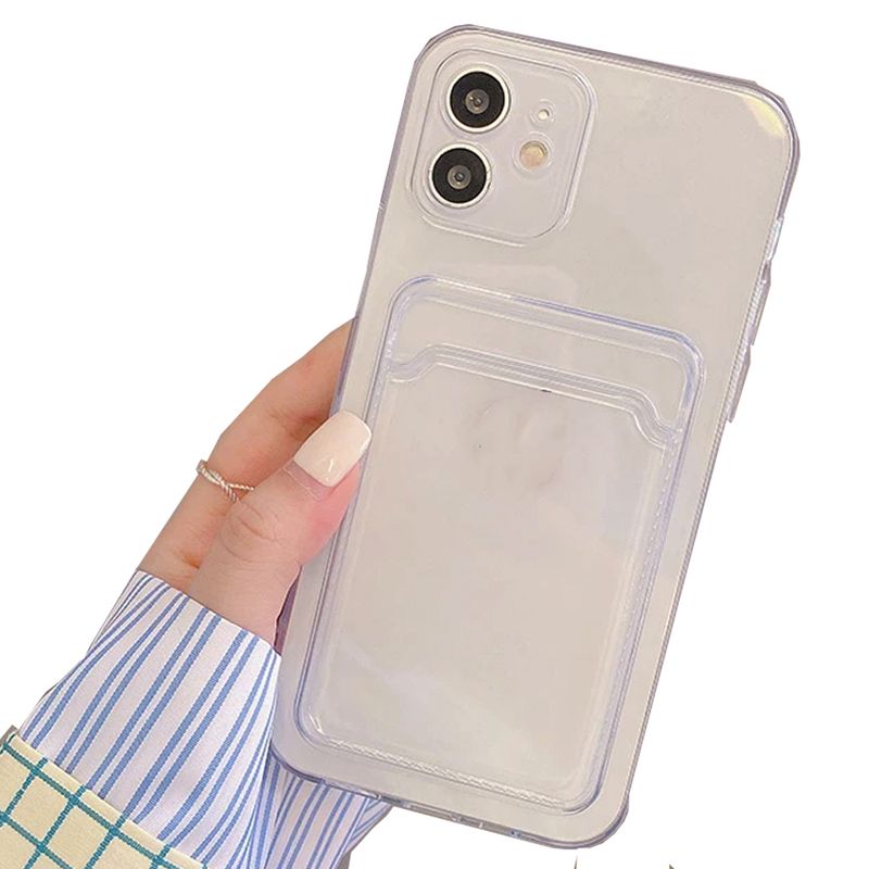 GENERICO - Carcasa Anti Golpes Tarjetero iPhone 13 / 14 Transparente