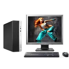 HP - KIT MONITOR 19" + PC 400 G4 i7 6° 8GB 256GB + teclado & Mouse Reacondicionado