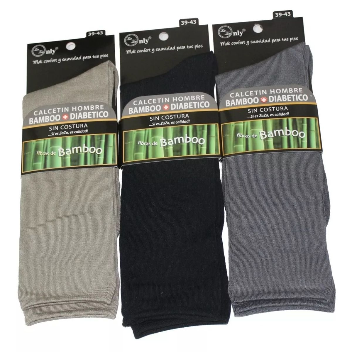 GARSIL - 12 Calcetines De Vestir De Fibra Bambú Sin Costura Diabetes