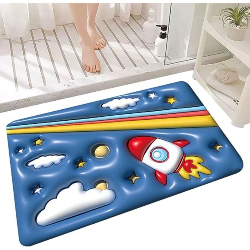 GENERICO - Alfombra 3D Antideslizante Impermeable Lavable
