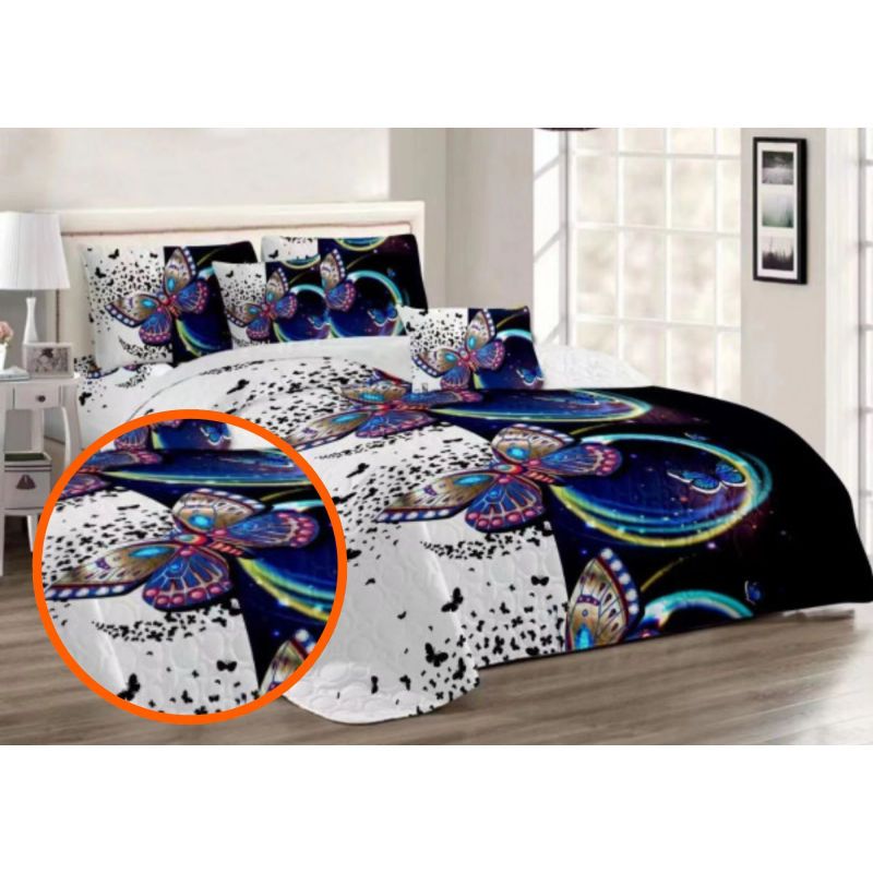 GENERICO - Cubrecama Cobertor Quilt Estampado 2 Plazas diseño 3