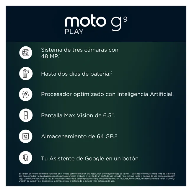 MOVISTAR - Smartphone Motorola G9 Play 64GB