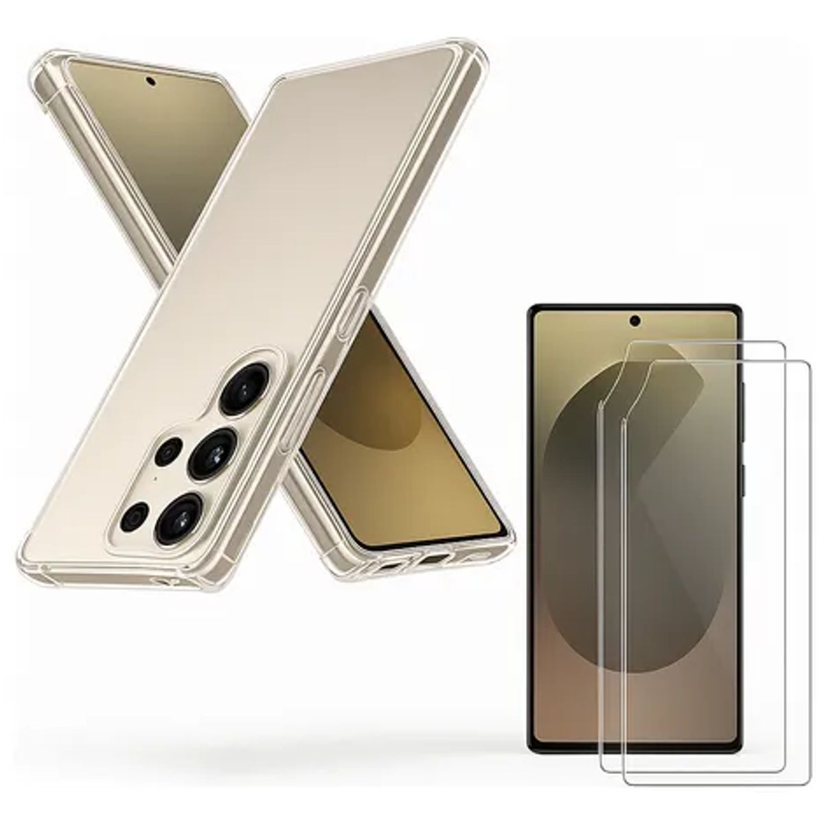 COMPUTECH - Carcasa Transparente Premium Para Samsung S25 Ultra +vidrio